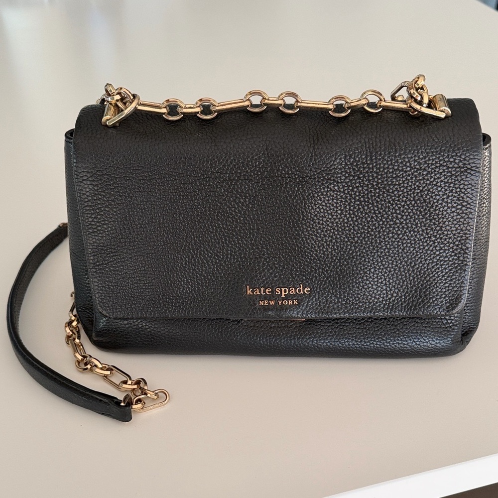 Kate Spade Black Leather Shoulder Bag